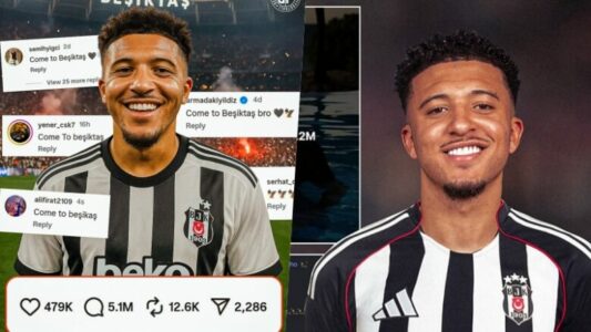 “Eja në Besiktas” – tifozët turq ia dërgojë mbi 5 milionë komente Jadon Sanchos