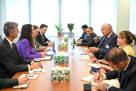 Osmani në ShBA takon Sekretarin e Ligës Arabe, i kërkon mbështetje për njohjen e Kosovës