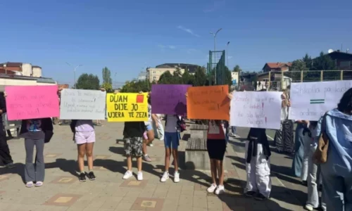 “Duam dije, jo ujëra të zeza”, nxënësit bojkotojnë mësimin pasi shkolla i priti me kanalizim