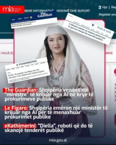Emërimi i një ministre të krijuar nga AI, Rama: DIELLA ka pushtuar gazetat e botës