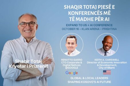 Kryetari i Prizrenit, Shaqir Totaj folës në konferencën më të madhe të Google për AI në Kosovë