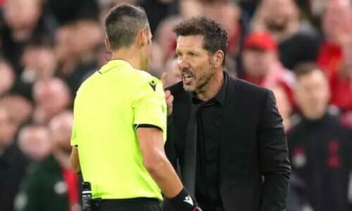 Diego Simeone përballet me dënim nga UEFA pas përplasjes me një tifoz të Liverpool