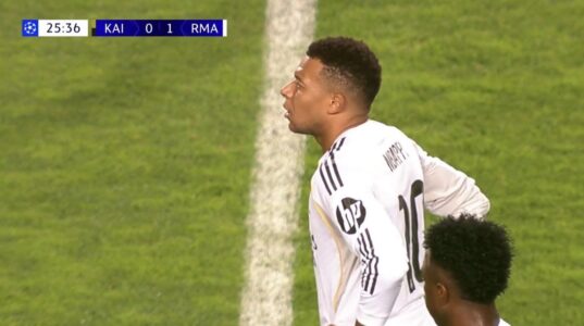 Goool: Mbappe realizon nga penalltia ndaj Kairat në Champions League