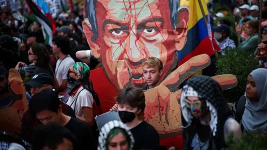 “Djalli është këtu”, protesta masive në New York për shkak të fjalimit të Netanyahut në OKB