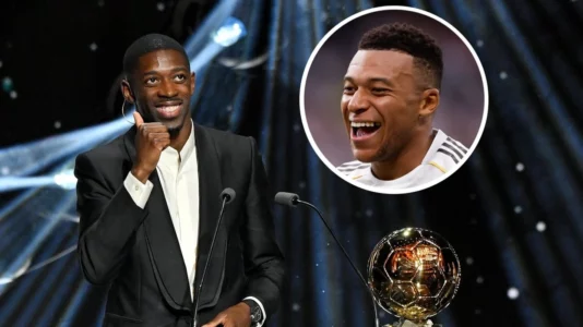 Reagimi i Mbappes pasi Dembele fitoi Topin e Artë