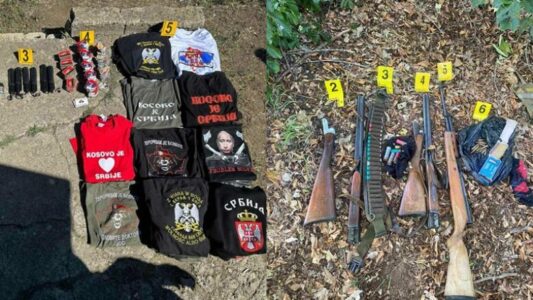 Nga armët tek simbolet nacionaliste – çfarë zbuloi policia në bastisjet e fundit në veri?