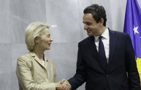 Von der Leyen takon Kurtin në Kuvend