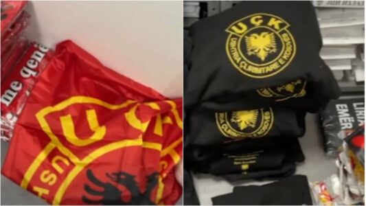 Serbia arreston një shtetas të Shqipërisë kishte me vete flamuj dhe bluza me mbishkrimin UÇK