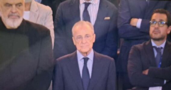 Edi Rama në “Santiago Bernabeu”, po e shikon Real Madridin së bashku me Florentino Perezin