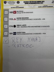 Qytetari nga Rahoveci e bën zgjedhjen e tij, voton Rey Manajn