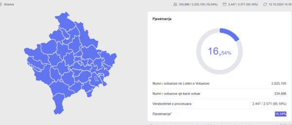 Përditësohen të dhënat: Deri në orën 14:39 kanë votuar mbi 334 mijë qytetarë