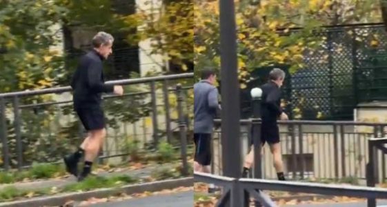 U lirua nga burgu, ish-presidenti francez, Nicolas Sarkozy vrapon në rrugët e Parisit me truprojën