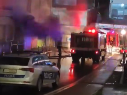 Një pjesë e objektit të  Royal Mall  dyshohet se u përfshi nga zjarri mbrëmë  u pa tym i madh