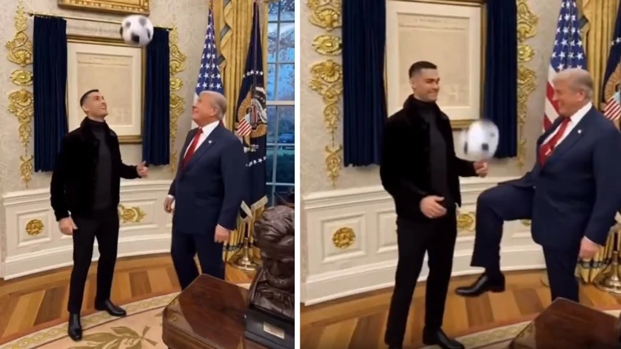 Trump  luan futboll  me Ronaldon në Zyrën Ovale