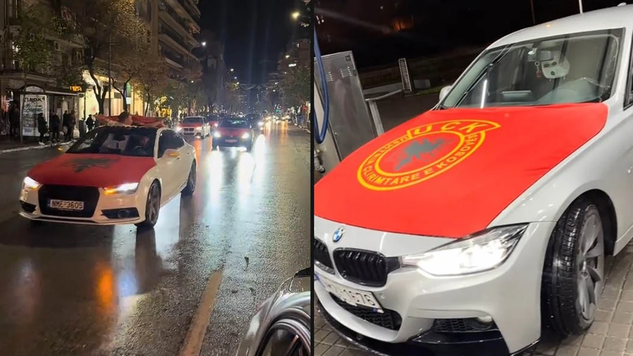 Shqiptarët festojnë në Selanik  mediat greke i japin fokus flamurit të UÇK së