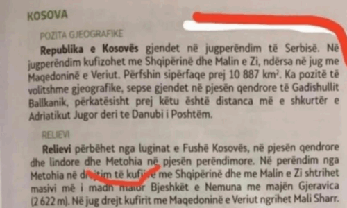 BDI kërkon tërheqjen e librit të Gjeografisë në RMV: Kosova nuk është `Metohi`