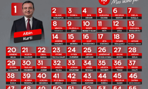 VV publikon listën e kandidatëve për deputetë – Albin Kurti i vetmi me foto, të tjerët veç numra