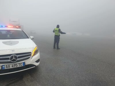 Mjegull në Rrugën e Kombit, Policia shqiptare apelon për kujdes
