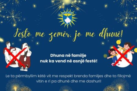 Policia me apel për festat e fundvitit: Festo me zemër jo me dhunë