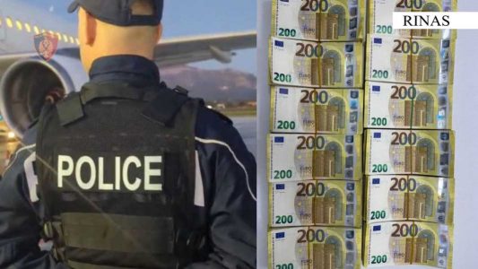 Kapet në Rinas me 240 mijë euro të padeklaruara 36-vjeçari nga Kruja
