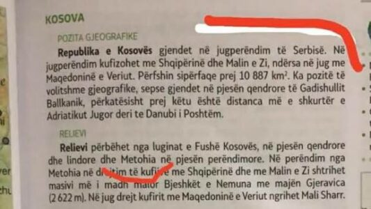 Kosovës iu referua si “Metohia”, VLEN: Korrigjohen gabimet në librin e Gjeografisë