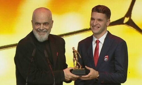 Gjimshiti u zgjodh ‘Lojtari i Vitit’ te Kombëtarja, Rama: E fute Lorik Canën te pensionistët