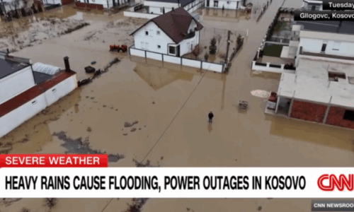CNN raporton për vërshimet në Kosovë, publikon pamje nga situata në Drenas