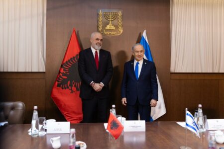 Edi Rama takohet me homologun izraelit, Benjamin Netanyahu