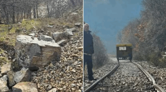 S’ka tren Pejë-Prishtinë sot, gurët rrëshqasin dhe e bllokojnë hekurudhën