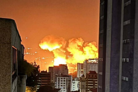 Pamje nga shpërthimi në Karakas të Venezuelës