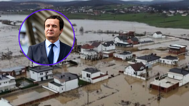 24 orë  luftë me vërshimet  Kurti nuk e thotë asnjë fjalë  gjen kohë t i uroj serbët për Krishtlindje