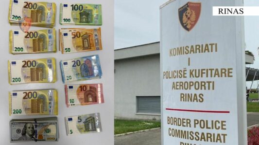 Kinezja tentoi të ikte nga Shqipëria me mbi 60 mijë euro të padeklaruara, kapet në Rinas