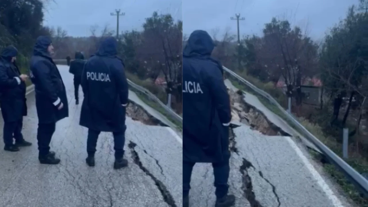 Përkeqësohet situata nga reshjet e dendura në Shqipëri  Shembet rruga  dëme në dy banesa