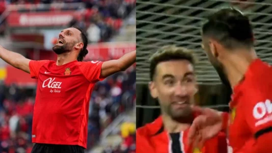 Momenti qesharak: Bashkëlojtari ia “vodhi” golin, Vedat Muriqi e godet me “shuplakë”