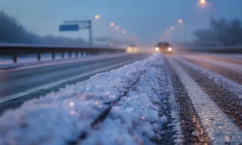 Rrugët drejt pikave kufitare të kalueshme, por me borë dhe akull në disa segmente