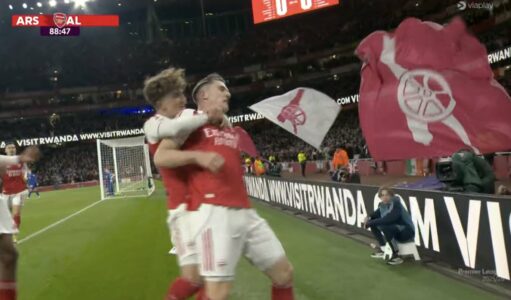 Arsenali shënon në fund të ndeshjes ndaj Everton