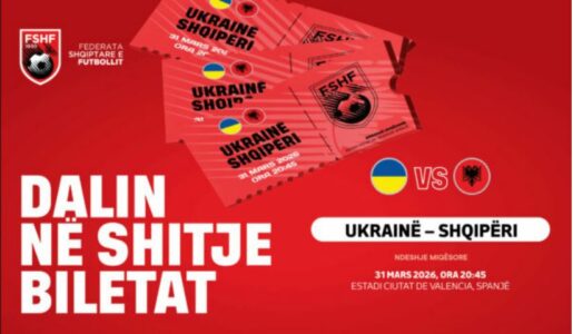 Dalin në shitje biletat për ndeshjen miqësore Ukrainë-Shqipëri