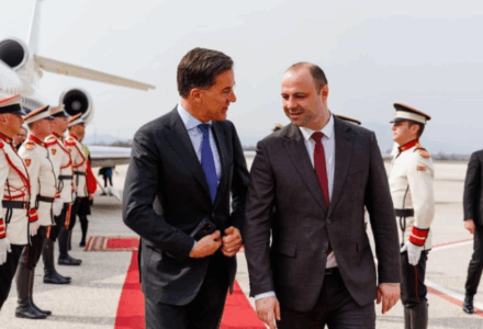 Shefi i NATO-s, Mark Rutte arrin në Shkup