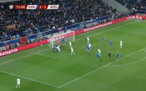 GOOOOOOOOOL – Kosova shënon golin e katërt, tronditet Bratisllava