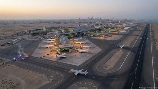 Dronët iranianë godasin Aeroportin Ndërkombëtar të Kuvajtit