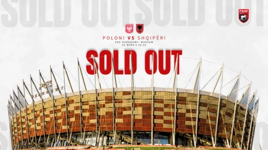 Shiten të gjitha biletat e vëna në dispozicion për tifozët shqiptarë për sfidën Poloni – Shqipëri