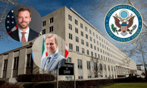 Emisari i BE-së për dialogun Kosovë-Serbi në Washington, për takim me zyrtarin e lartë të DASH, Brendan Hanrahan