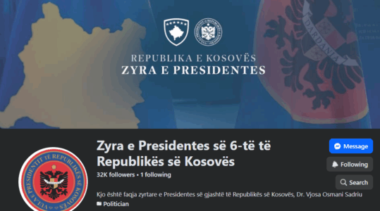 Nga “Presidenca e Kosovës” në “Zyra e Presidentes së 6-të” – Sqarime nga ekipi i Vjosa Osmanit për faqet në rrjete sociale